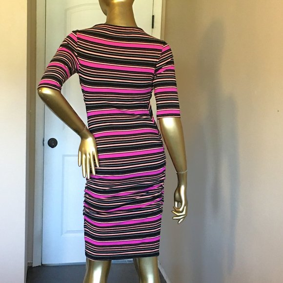 LIZ LANGE) MATERNITY 3/4 Sleeve Stretch Dress - Picture 7 of 9